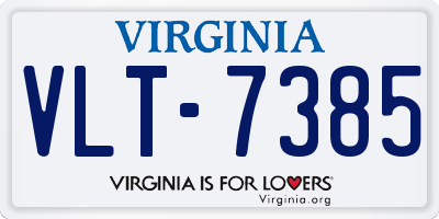 VA license plate VLT7385