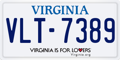 VA license plate VLT7389