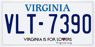 VA license plate VLT7390