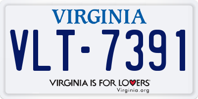 VA license plate VLT7391