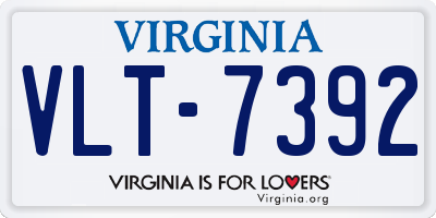VA license plate VLT7392