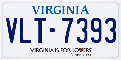 VA license plate VLT7393