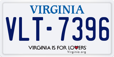 VA license plate VLT7396