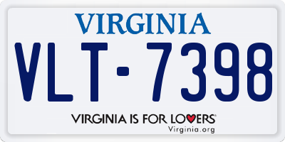 VA license plate VLT7398