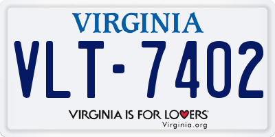 VA license plate VLT7402