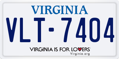 VA license plate VLT7404