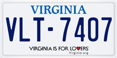 VA license plate VLT7407