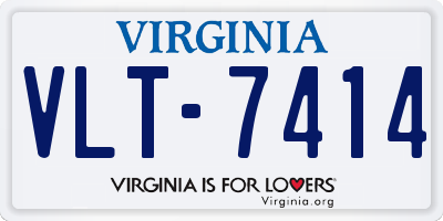 VA license plate VLT7414