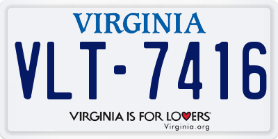 VA license plate VLT7416