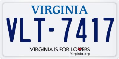 VA license plate VLT7417