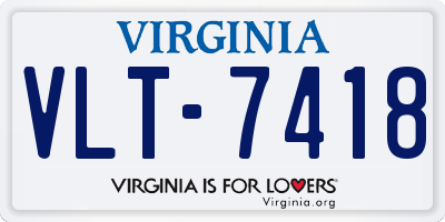 VA license plate VLT7418
