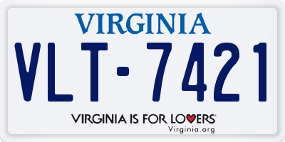 VA license plate VLT7421