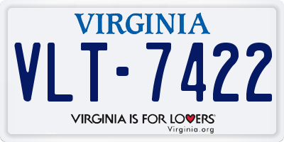 VA license plate VLT7422