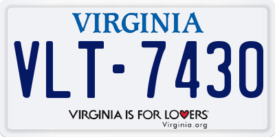 VA license plate VLT7430