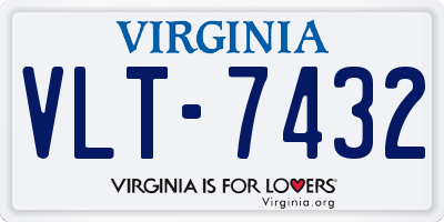 VA license plate VLT7432
