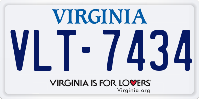 VA license plate VLT7434