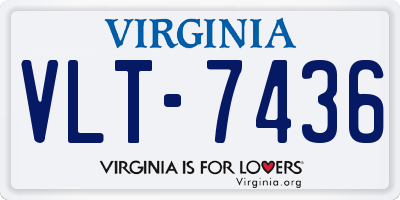 VA license plate VLT7436