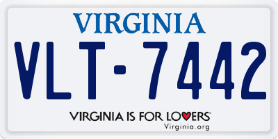 VA license plate VLT7442