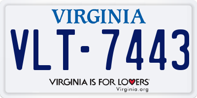 VA license plate VLT7443