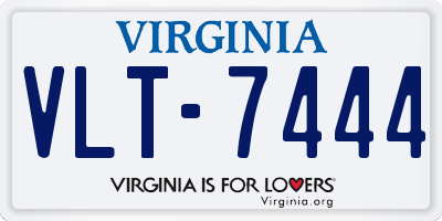 VA license plate VLT7444