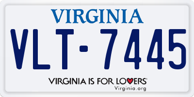 VA license plate VLT7445