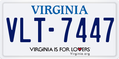 VA license plate VLT7447