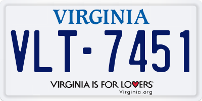 VA license plate VLT7451