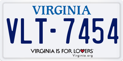 VA license plate VLT7454