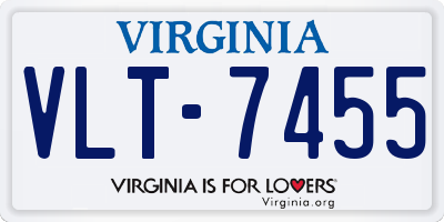 VA license plate VLT7455