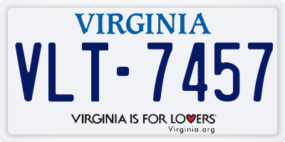VA license plate VLT7457