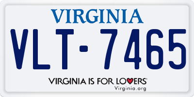 VA license plate VLT7465