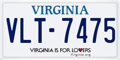 VA license plate VLT7475