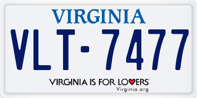 VA license plate VLT7477