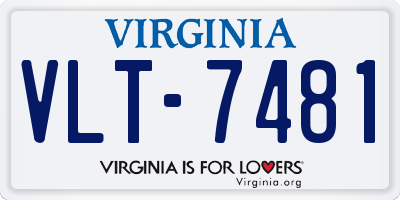 VA license plate VLT7481