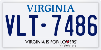VA license plate VLT7486