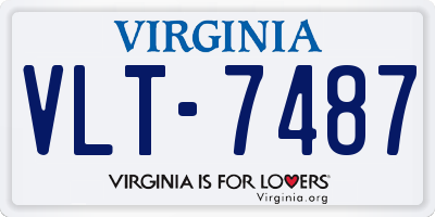 VA license plate VLT7487