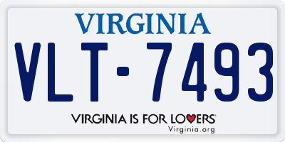 VA license plate VLT7493