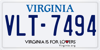 VA license plate VLT7494