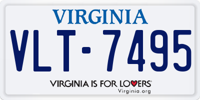 VA license plate VLT7495
