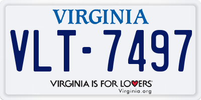VA license plate VLT7497