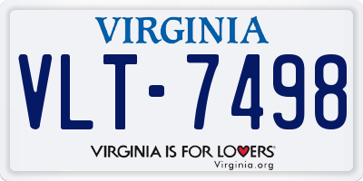 VA license plate VLT7498