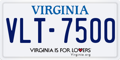 VA license plate VLT7500