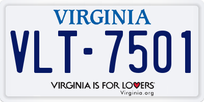 VA license plate VLT7501