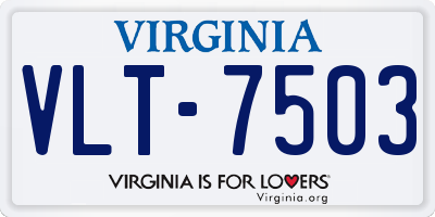 VA license plate VLT7503
