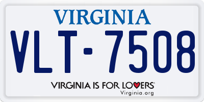 VA license plate VLT7508