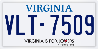 VA license plate VLT7509