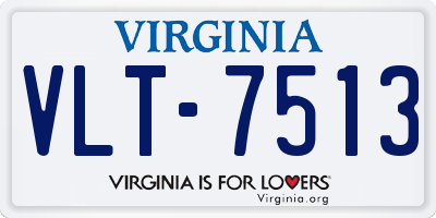 VA license plate VLT7513