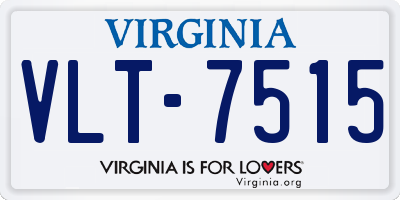VA license plate VLT7515