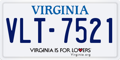 VA license plate VLT7521