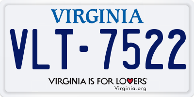 VA license plate VLT7522